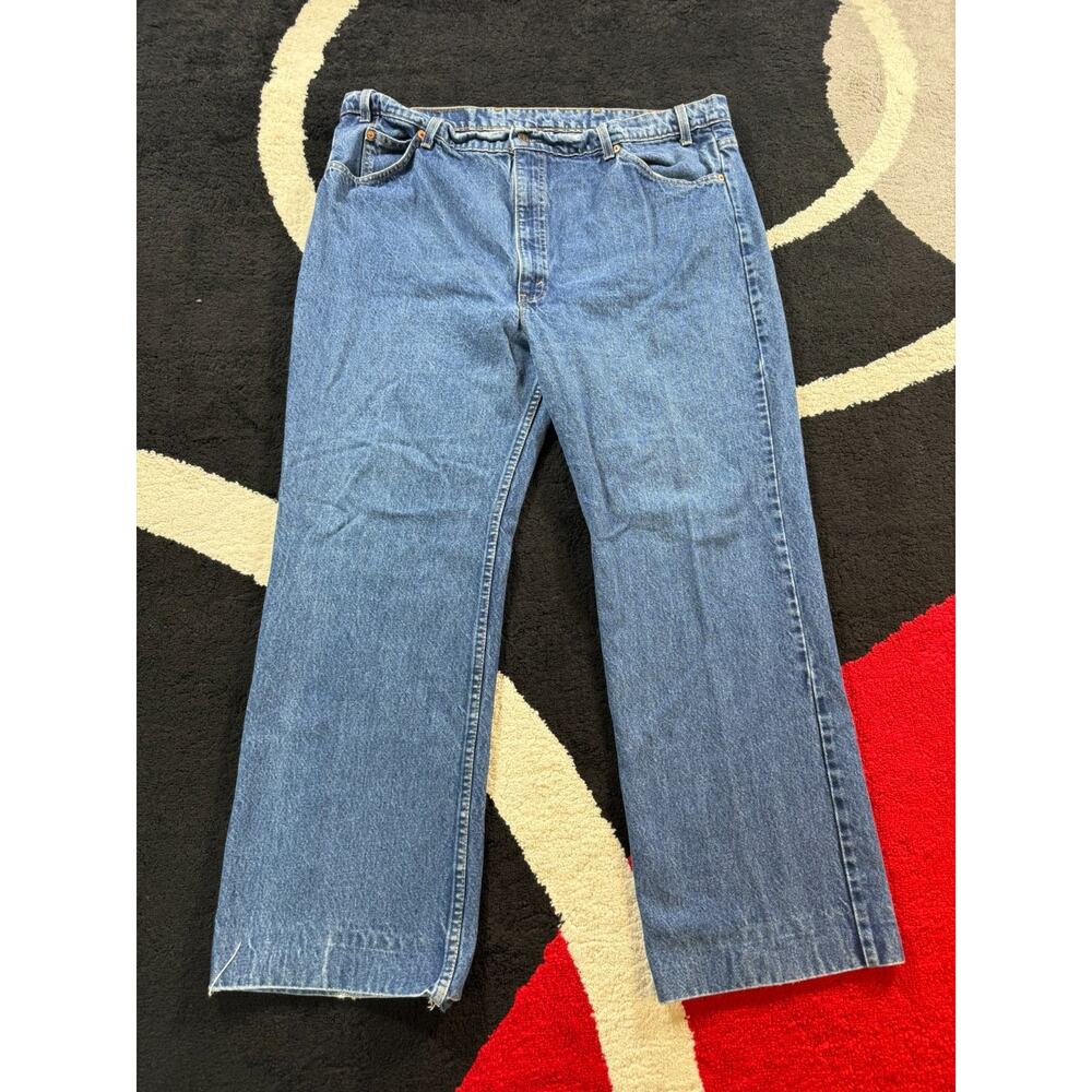 VINTAGE Levi 517 Jeans Mens 44x28 Orange Tab Blue Denim Bootcut Cotton 80s 90s